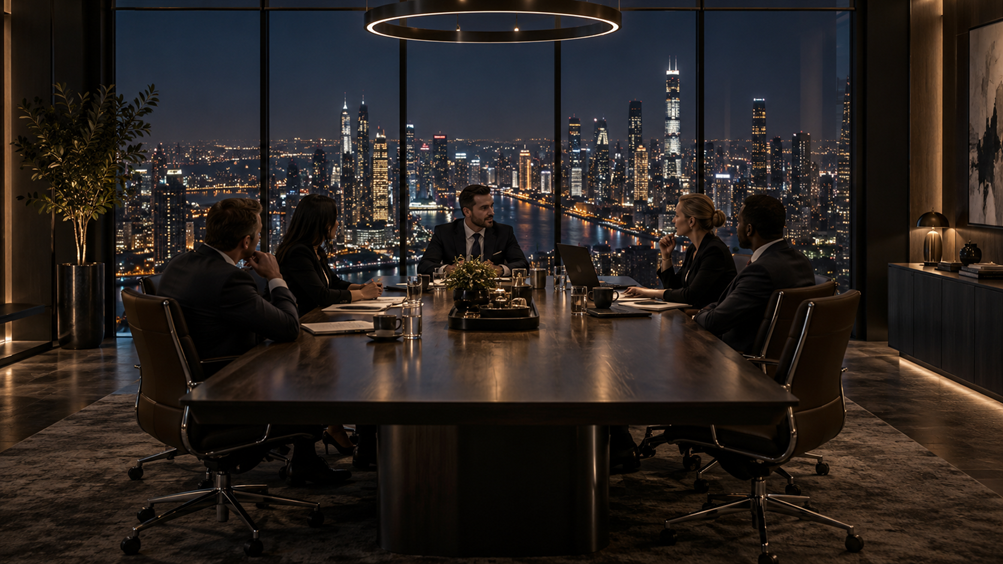 Golden Group Corporate Meeting Room Dubai Skyline